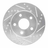R1 Concepts 1986-1992 Ford Taurus (Excl SHO) Front Right Drilled & Slotted Silver Brake Rotor by R1 Concepts 631-54022R