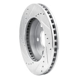 R1 Concepts 1986-1992 Ford Taurus (Excl SHO) Front Right Drilled & Slotted Silver Brake Rotor by R1 Concepts 631-54022R