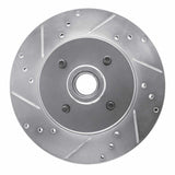 R1 Concepts 1987-1993 Ford Mustang Front Left Drilled & Slotted Silver Brake Rotor by R1 Concepts 631-54026L