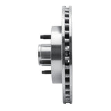 R1 Concepts 1987-1993 Ford Mustang Front Left Drilled & Slotted Silver Brake Rotor by R1 Concepts 631-54026L