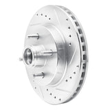 R1 Concepts 1987-1993 Ford Mustang Front Right Drilled & Slotted Silver Brake Rotor by R1 Concepts 631-54026R