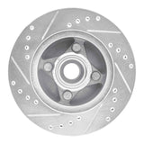 R1 Concepts 1987-1993 Ford Mustang Front Right Drilled & Slotted Silver Brake Rotor by R1 Concepts 631-54026R