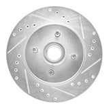 R1 Concepts 1987-1993 Ford Mustang Front Right Drilled & Slotted Silver Brake Rotor by R1 Concepts 631-54026R