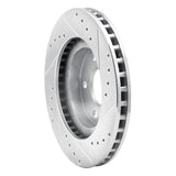 R1 Concepts 1982-1990 Ford Thunderbird Front Left Drilled & Slotted Silver Brake Rotor