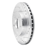 R1 Concepts 1982-1990 Ford Thunderbird Front Right Drilled & Slotted Silver Brake Rotor by R1 Concepts 631-54027R