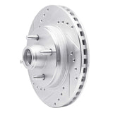 R1 Concepts 1987-1988 Ford Thunderbird Front Left Drilled & Slotted Silver Brake Rotor by R1 Concepts 631-54028L