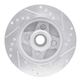 R1 Concepts 1987-1988 Ford Thunderbird Front Left Drilled & Slotted Silver Brake Rotor by R1 Concepts 631-54028L