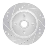 R1 Concepts 1987-1988 Ford Thunderbird Front Left Drilled & Slotted Silver Brake Rotor by R1 Concepts 631-54028L