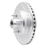 R1 Concepts 1987-1988 Ford Thunderbird Front Right Drilled & Slotted Silver Brake Rotor by R1 Concepts 631-54028R