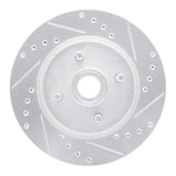 R1 Concepts 1987-1988 Ford Thunderbird Front Right Drilled & Slotted Silver Brake Rotor by R1 Concepts 631-54028R