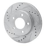 R1 Concepts 1970-1993 Ford Taurus (Excl SHO) Front Left Drilled & Slotted Silver Brake Rotor by R1 Concepts 631-54029L
