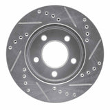 R1 Concepts 1970-1993 Ford Taurus (Excl SHO) Front Left Drilled & Slotted Silver Brake Rotor by R1 Concepts 631-54029L