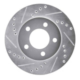 R1 Concepts 1970-1993 Ford Taurus (Excl SHO) Front Left Drilled & Slotted Silver Brake Rotor by R1 Concepts 631-54029L