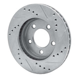 R1 Concepts 1970-1993 Ford Taurus (Excl SHO) Front Left Drilled & Slotted Silver Brake Rotor by R1 Concepts 631-54029L