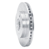 R1 Concepts 1970-1993 Ford Taurus (Excl SHO) Front Right Drilled & Slotted Silver Brake Rotor by R1 Concepts 631-54029R