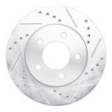 R1 Concepts 1970-1993 Ford Taurus (Excl SHO) Front Right Drilled & Slotted Silver Brake Rotor by R1 Concepts 631-54029R