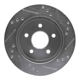 R1 Concepts 1990-1992 Ford Taurus (Excl SHO) Rear Left Drilled & Slotted Silver Brake Rotor by R1 Concepts 631-54030L