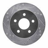 R1 Concepts 1990-1992 Ford Taurus (Excl SHO) Rear Left Drilled & Slotted Silver Brake Rotor by R1 Concepts 631-54030L