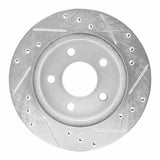 R1 Concepts 1993-1998 Ford Thunderbird Rear Left Drilled & Slotted Silver Brake Rotor by R1 Concepts 631-54031L