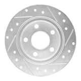 R1 Concepts 1993-2005 Ford Taurus (Excl SHO) Rear Left Drilled & Slotted Silver Brake Rotor by R1 Concepts 631-54032L