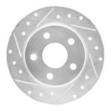 R1 Concepts 1993-2005 Ford Taurus (Excl SHO) Rear Left Drilled & Slotted Silver Brake Rotor by R1 Concepts 631-54032L