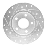 R1 Concepts 1993-2005 Ford Taurus (Excl SHO) Rear Right Drilled & Slotted Silver Brake Rotor by R1 Concepts 631-54032R