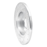 R1 Concepts 1993-2005 Ford Taurus (Excl SHO) Rear Right Drilled & Slotted Silver Brake Rotor by R1 Concepts 631-54032R