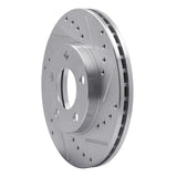 R1 Concepts 1994-2004 Ford Mustang Front Right Drilled & Slotted Silver Brake Rotor by R1 Concepts 631-54033R