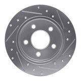 R1 Concepts 1994-2004 Ford Mustang Rear Left Drilled & Slotted Silver Brake Rotor by R1 Concepts 631-54034L