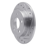 R1 Concepts 1994-2004 Ford Mustang Rear Right Drilled & Slotted Silver Brake Rotor by R1 Concepts 631-54034R