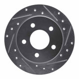 R1 Concepts 1994-2004 Ford Mustang Rear Right Drilled & Slotted Silver Brake Rotor by R1 Concepts 631-54034R