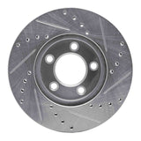 R1 Concepts 1991-2000 Ford Taurus (Excl SHO) Front Left Drilled & Slotted Silver Brake Rotor by R1 Concepts 631-54039L
