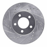 R1 Concepts 1991-2000 Ford Taurus (Excl SHO) Front Left Drilled & Slotted Silver Brake Rotor by R1 Concepts 631-54039L