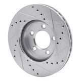 R1 Concepts 1991-2000 Ford Taurus (Excl SHO) Front Left Drilled & Slotted Silver Brake Rotor by R1 Concepts 631-54039L