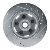 R1 Concepts 1965-1967 Ford Mustang Front Left Drilled & Slotted Silver Brake Rotor by R1 Concepts 631-54040L