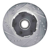 R1 Concepts 1965-1967 Ford Mustang Front Left Drilled & Slotted Silver Brake Rotor by R1 Concepts 631-54040L