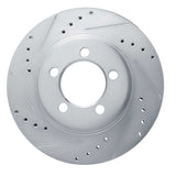 R1 Concepts 1967-1967 Ford Thunderbird Front Left Drilled & Slotted Silver Brake Rotor