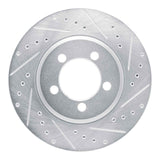R1 Concepts 1965-1966 Ford Custom 500 Front Right Drilled & Slotted Silver Brake Rotor by R1 Concepts 631-54043R