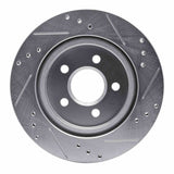 R1 Concepts 2000-2006 Ford Thunderbird Rear Left Drilled & Slotted Silver Brake Rotor by R1 Concepts 631-54046L