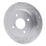 R1 Concepts 2001-2019 Ford Fiesta (USA/Canada) Rear Left Drilled & Slotted Silver Brake Rotor by R1 Concepts 631-54049L