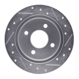 R1 Concepts 2001-2019 Ford Fiesta (USA/Canada) Rear Left Drilled & Slotted Silver Brake Rotor by R1 Concepts 631-54049L