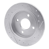 R1 Concepts 2001-2019 Ford Fiesta (USA/Canada) Rear Left Drilled & Slotted Silver Brake Rotor by R1 Concepts 631-54049L