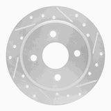 R1 Concepts 2001-2019 Ford Fiesta (USA/Canada) Rear Right Drilled & Slotted Silver Brake Rotor by R1 Concepts 631-54049R