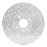 Dynamic Friction 2002-2004 Ford Focus Front Left Drilled & Slotted Silver Brake Rotor by Dynamic Friction Company 631-54050L