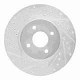 Dynamic Friction 2002-2004 Ford Focus Front Left Drilled & Slotted Silver Brake Rotor by Dynamic Friction Company 631-54050L