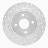 R1 Concepts 2002-2004 Ford Focus Rear Left Drilled & Slotted Silver Brake Rotor by R1 Concepts 631-54051L