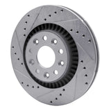 Dynamic Friction 2005-2009 Ford Five Hundred Front Left Drilled & Slotted Silver Brake Rotor by Dynamic Friction Company 631-54052L