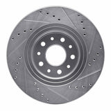 Dynamic Friction 2005-2009 Ford Five Hundred Front Left Drilled & Slotted Silver Brake Rotor by Dynamic Friction Company 631-54052L