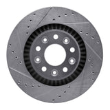 Dynamic Friction 2005-2009 Ford Five Hundred Front Left Drilled & Slotted Silver Brake Rotor by Dynamic Friction Company 631-54052L