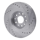 Dynamic Friction 2005-2009 Ford Five Hundred Front Left Drilled & Slotted Silver Brake Rotor by Dynamic Friction Company 631-54052L
